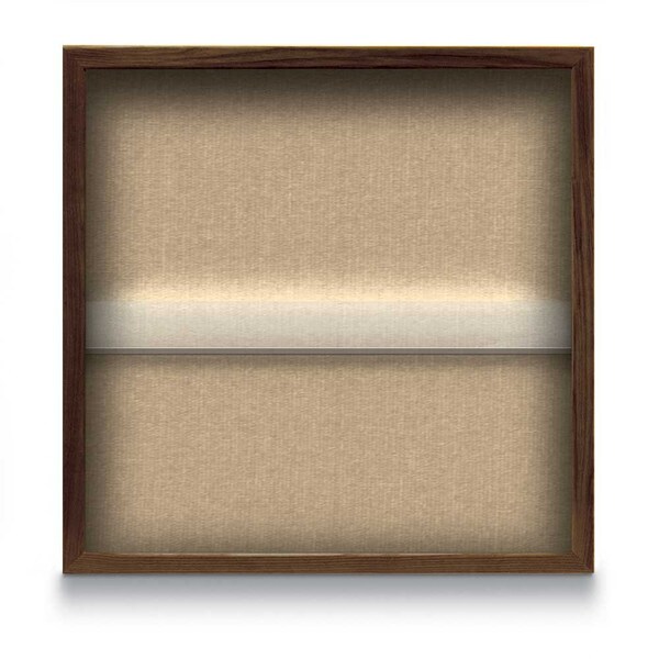 Outdoor Enclosed Combo Board, 48"x36", Bronze Frame/Green & Forbo